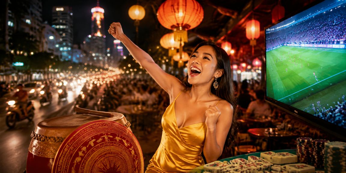 Người chơi tham gia trò chơi bài tại chợ đêm TP.HCM với không khí sôi động