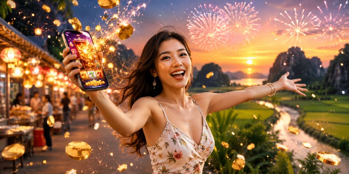 Không khí chợ đêm Ninh Bình sôi động với người chơi slot game trên điện thoại